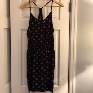 NWT faux wrap patterned racer back dress